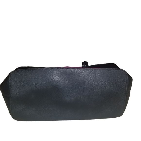 Michael Kors💗Jet Set Saffiano Leather Black and Pink Colorblock Tote Bag - Picture 4 of 6